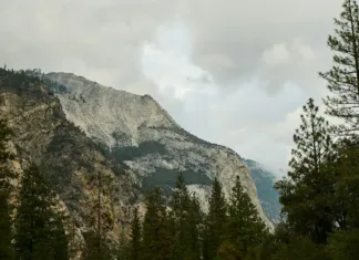 Národní park Yellowstone: co vidět a itinerář Skupiny návštěvníků na parkovišti u Yellowstonu s foťáky a průvodci, v pozadí kouří gejzír